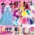 Axirata 1000+PCS Fashion Designer Kit for Girls Creativity DIY Arts & Crafts Kit for Kids with Fashion Design Sketchbook, 4 Mannequins, Sewing Kit for Teen Girls Birthday Gift Age 6 7 8 9 10 11 12+