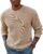 PJ PAUL JONES Mens Crewneck Pullover Sweater Waffle Textured Long Sleeve Knitted Sweaters