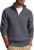 PJ PAUL JONES Mens Quarter Zip Pullover Sweaters Casual Slim Fit Knit Texture Sweater